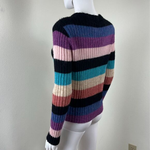 Rails Women Size S Kylie Stripe Rainbow Alpaca Wool Pullover Crew NEW Sweater - Picture 11 of 12